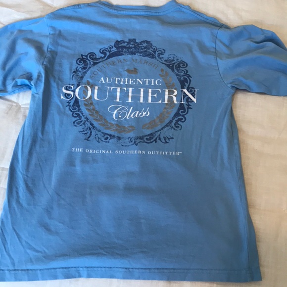 blue long sleeve Southern Marsh t shirt - Picture 2 of 2